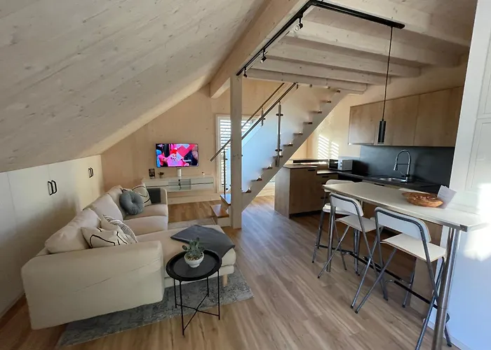 Moderne Maisonette-ferienwohnung Mit Dachterrasse, Waldblick & Parkplatz Apartament